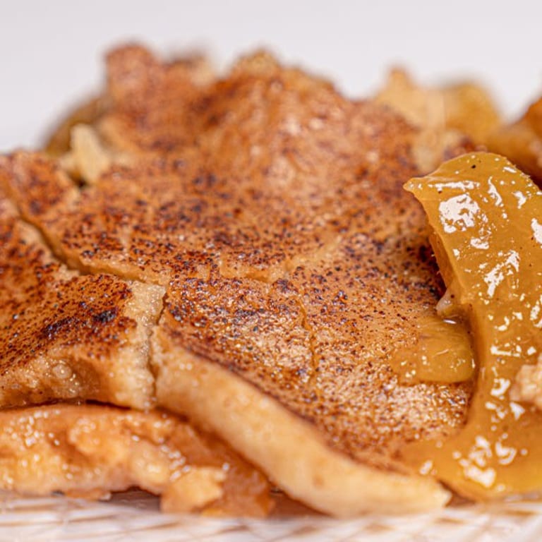 Indulge in our peach cobbler