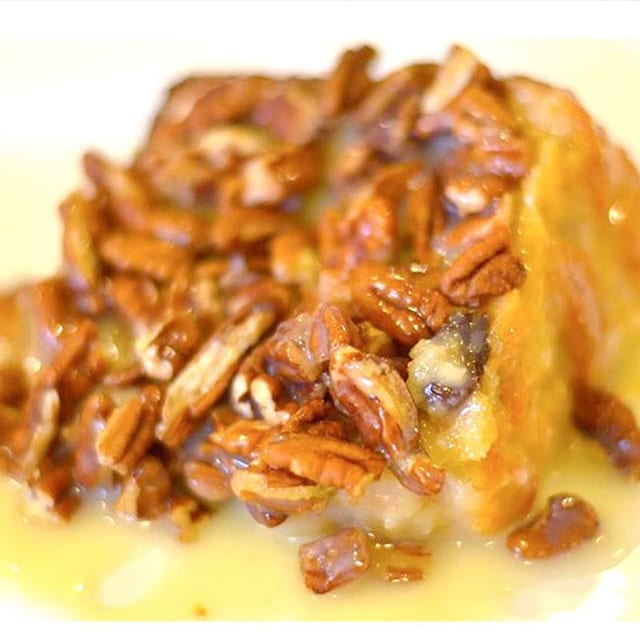 White Chocolate Bread Pudding.