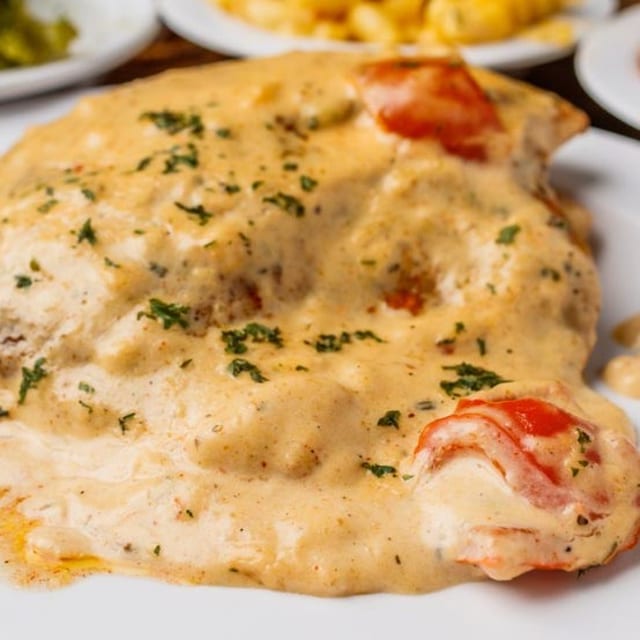 Alfredo Tilapia with Two Sides.