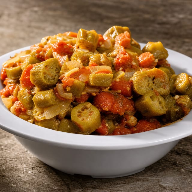 Okra & Tomatoes.