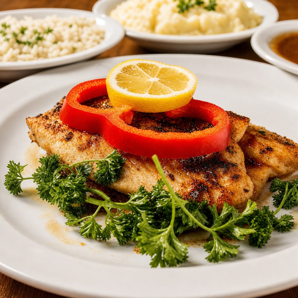 Baked Tilapia with Two Sides.