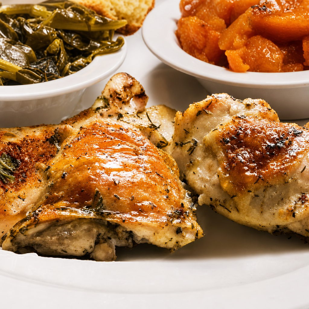 Baked Chicken with Two Sides.