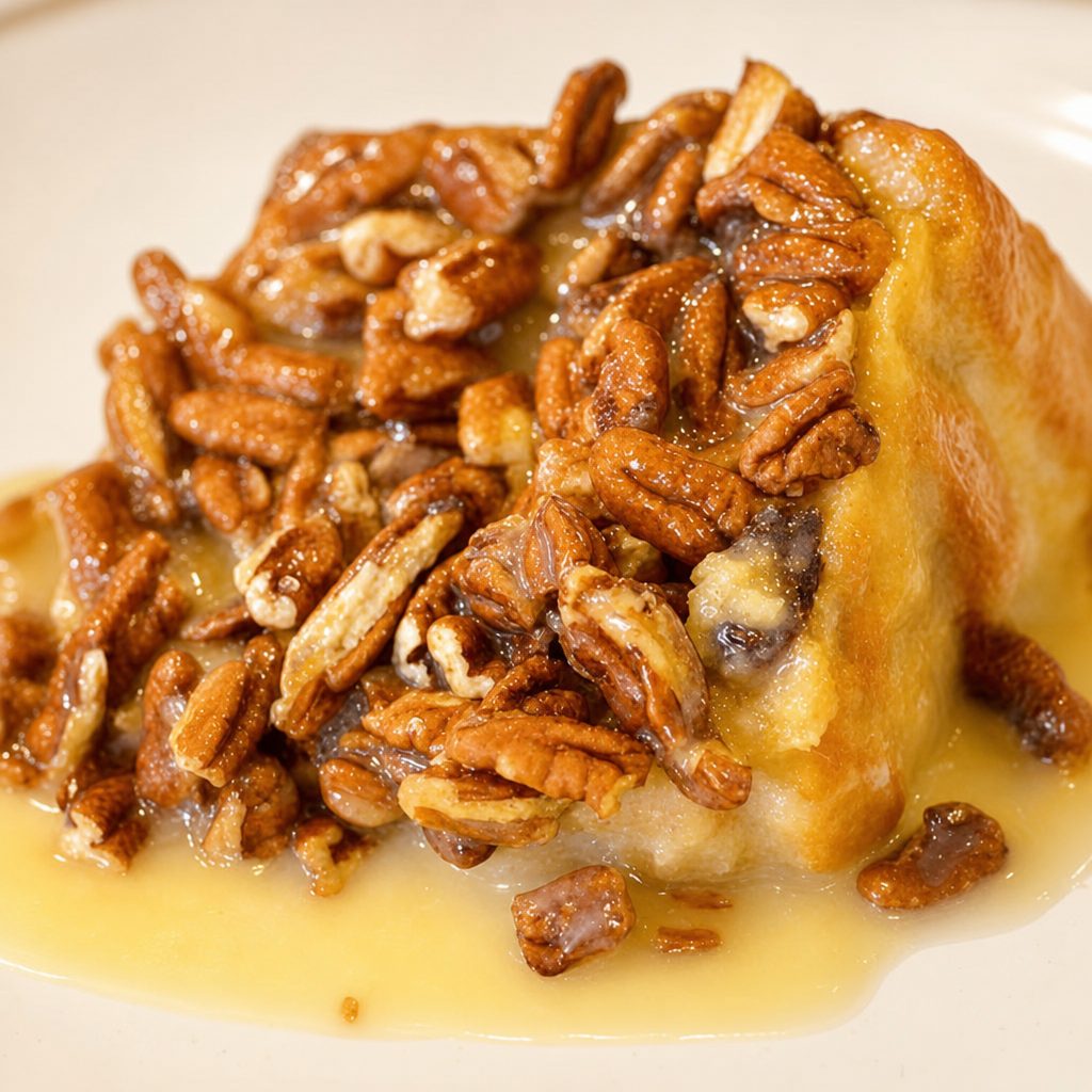 White Chocolate Bread Pudding.