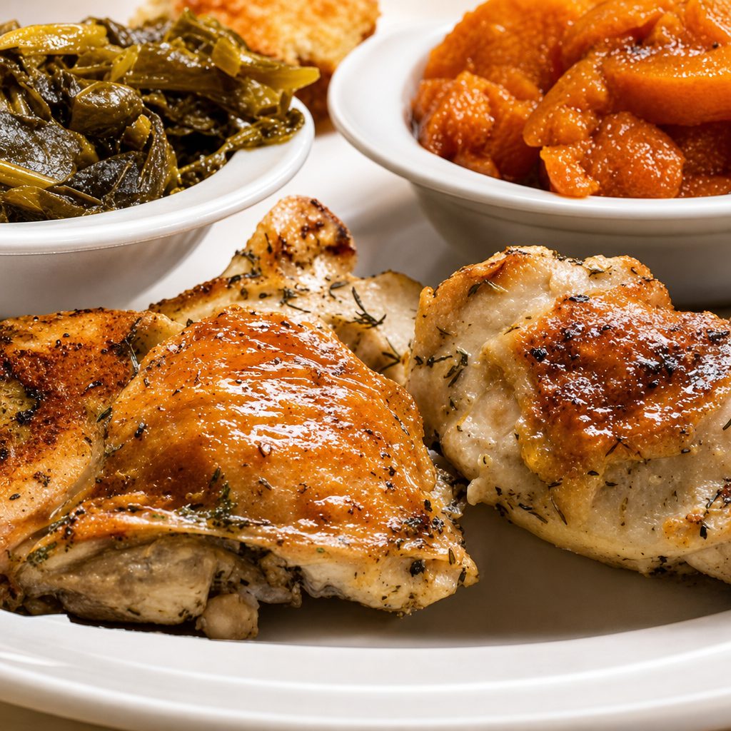 Baked Chicken with Three Sides.