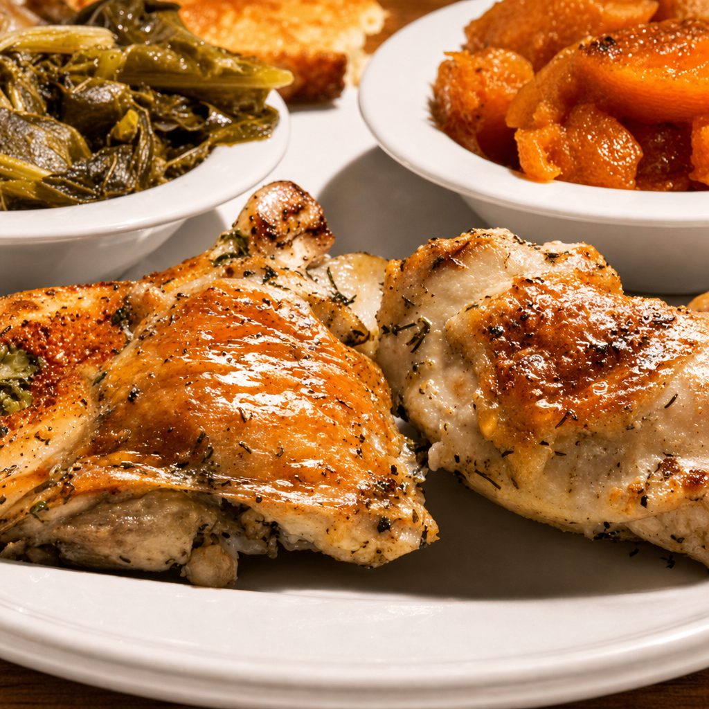 Baked Chicken with Two Sides.