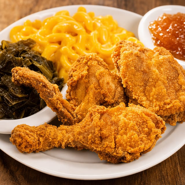 Fried Chicken with Two Sides.