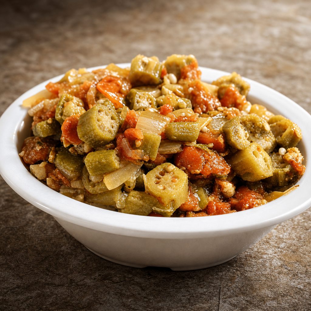 Okra & Tomatoes.