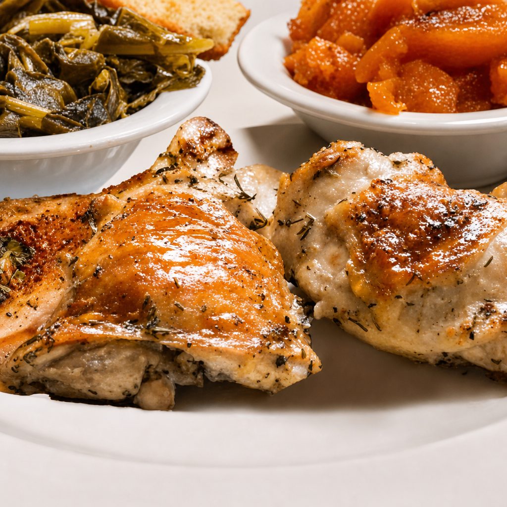 Baked Chicken with Three Sides.
