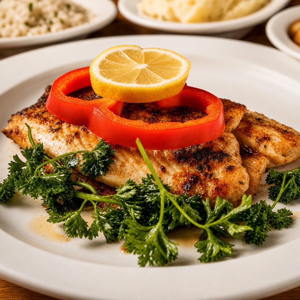Baked Tilapia with Two Sides.