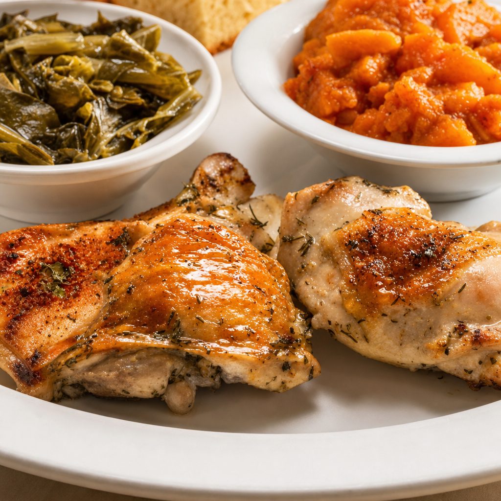 Baked Chicken with Three Sides.