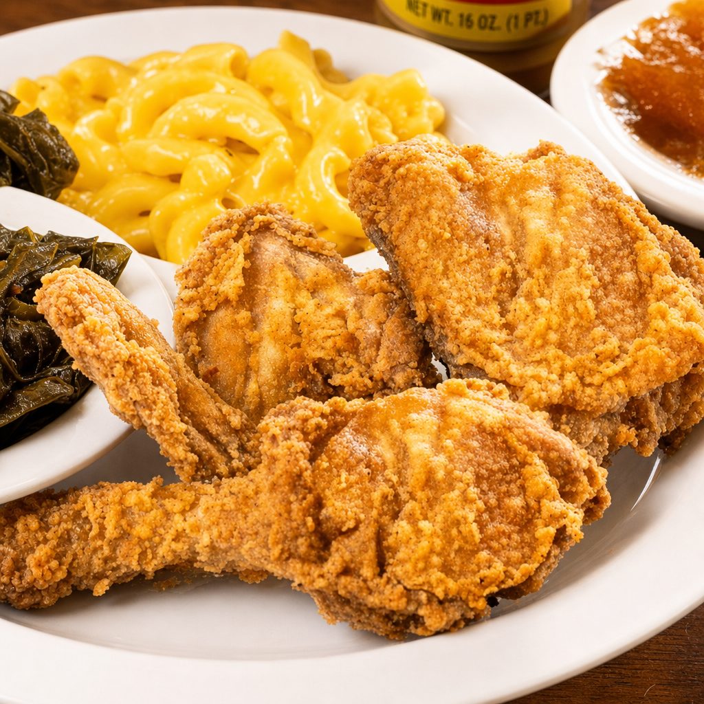 Fried Chicken with Two Sides.