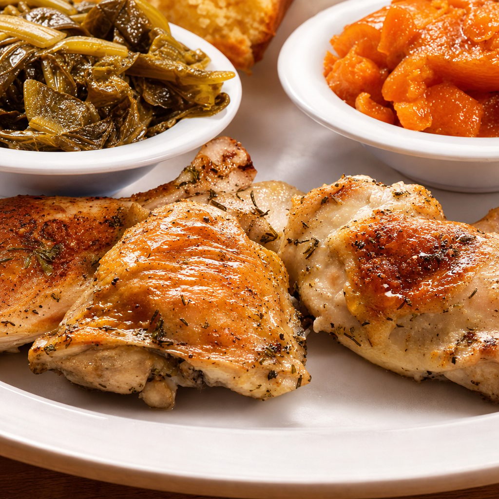 Baked Chicken with Two Sides.