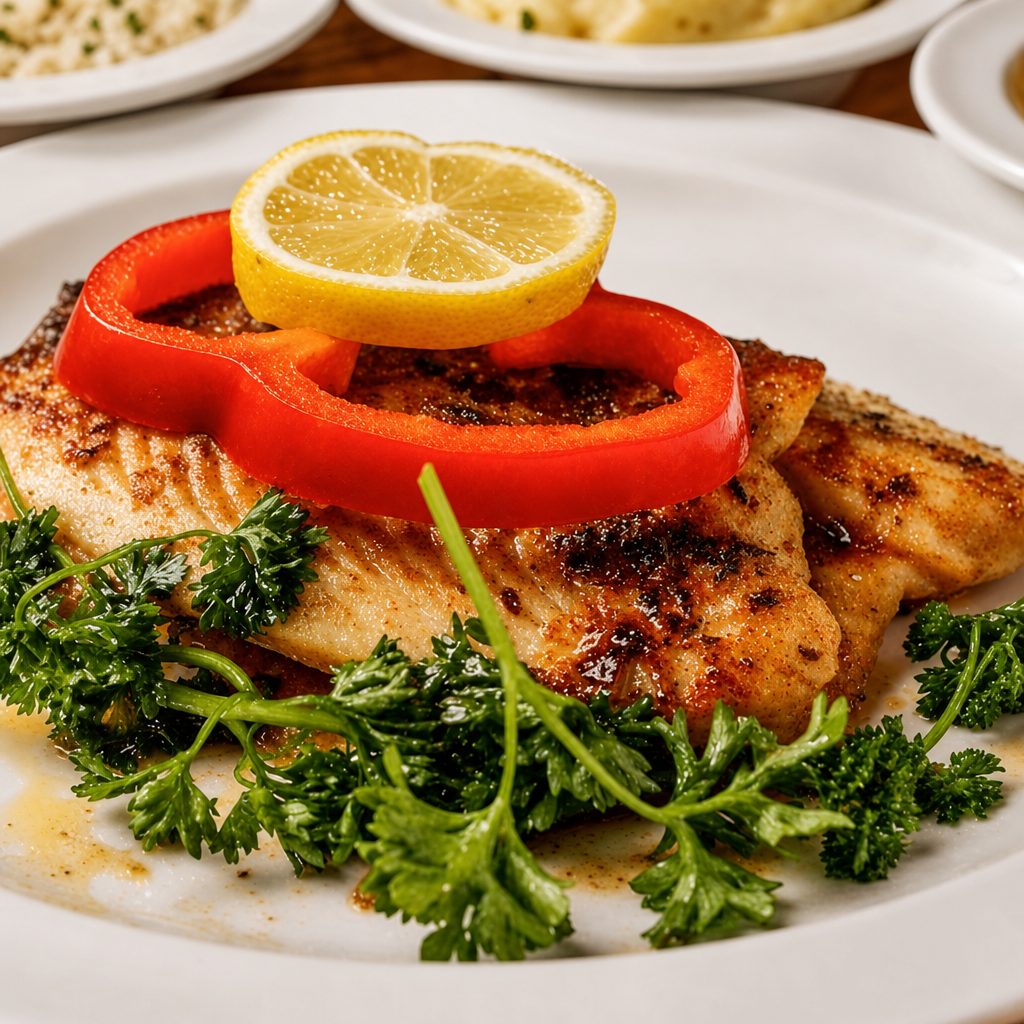 Baked Tilapia with Two Sides.