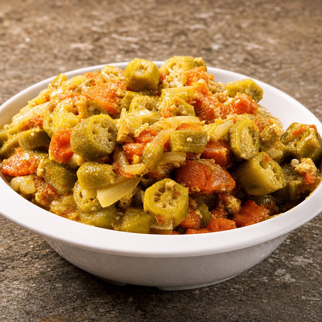 Okra & Tomatoes.